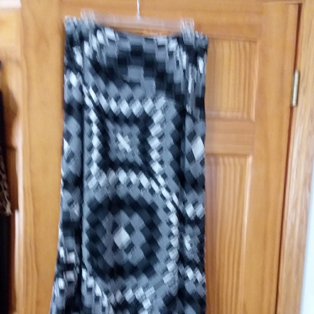 TRIBAL long color block skirt